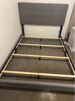 Queen bed with base