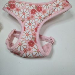 Vibrant Life Flowered Dog Harness. Lightweight No Choke XS Dog Harness. Pink