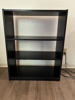 Black 4-Shelf Bookcase