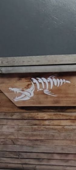 Kids head board for a twin/full size bed
OR for displaying fishing poles for a den mancave basement