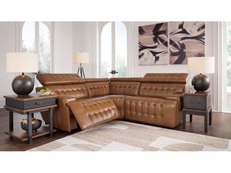 Temmpton Chocolate 3-Piece Corner Power Reclining Sectional Sofa