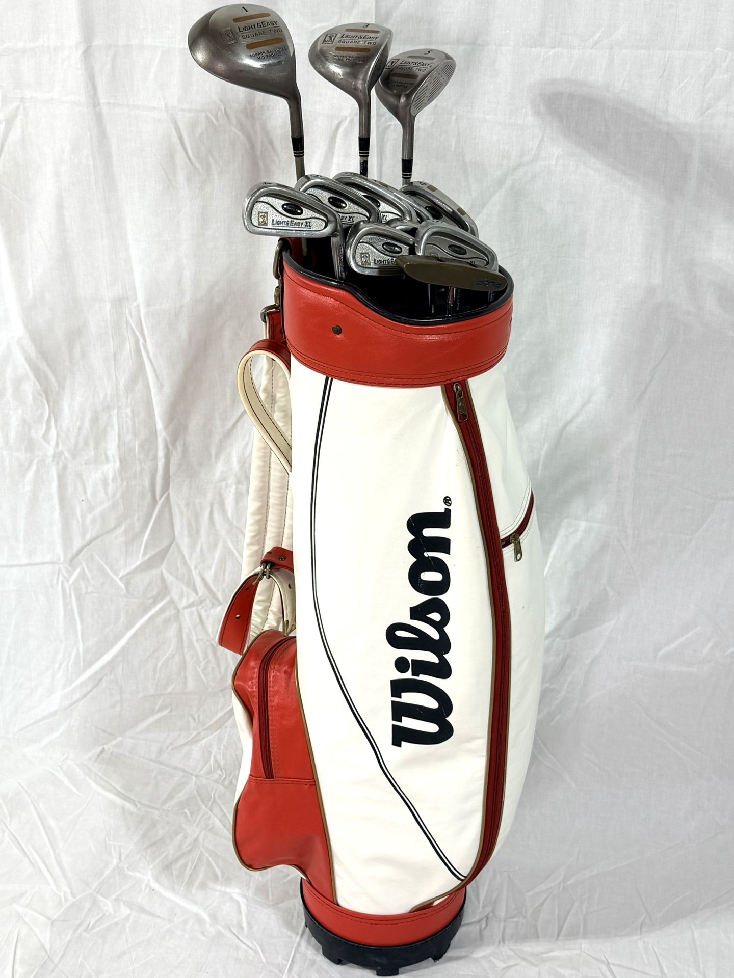 Ladies Square Two RH Golf Club Set + Wilson 15-Divider Bag | Driver Woods Irons Putter