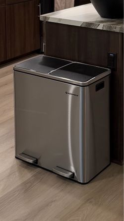 Stainless steel durable trash bin (like new)