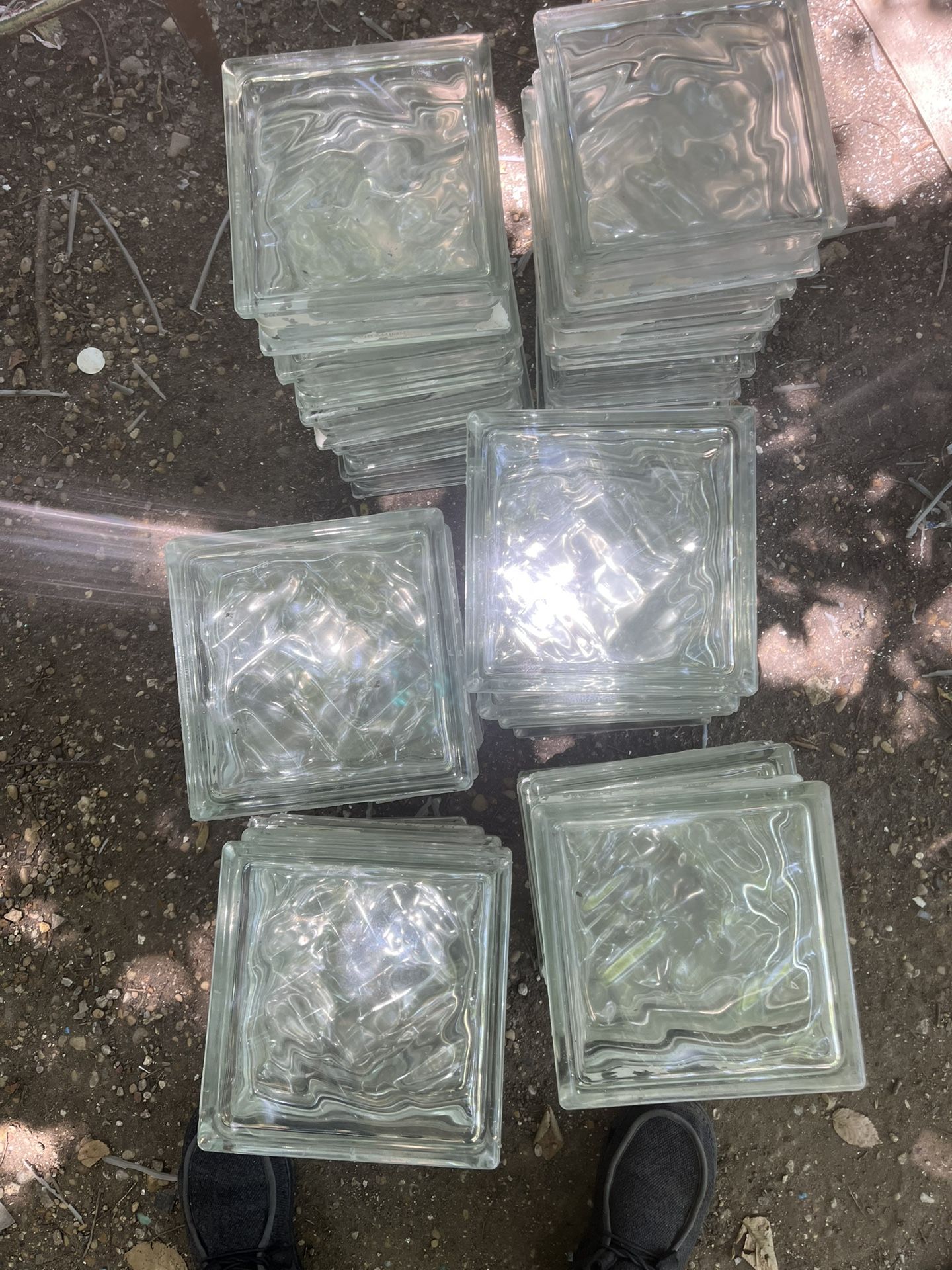 GLASS Clear Wave Glass Block (30 Glass blocks)