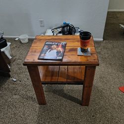 Beautiful Rustic Two-Tier Side Table