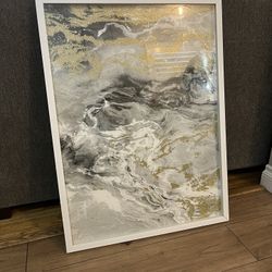 Large Picture Decor Gold Grey Tones