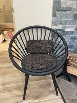 Small black accent chair- cool/versatile