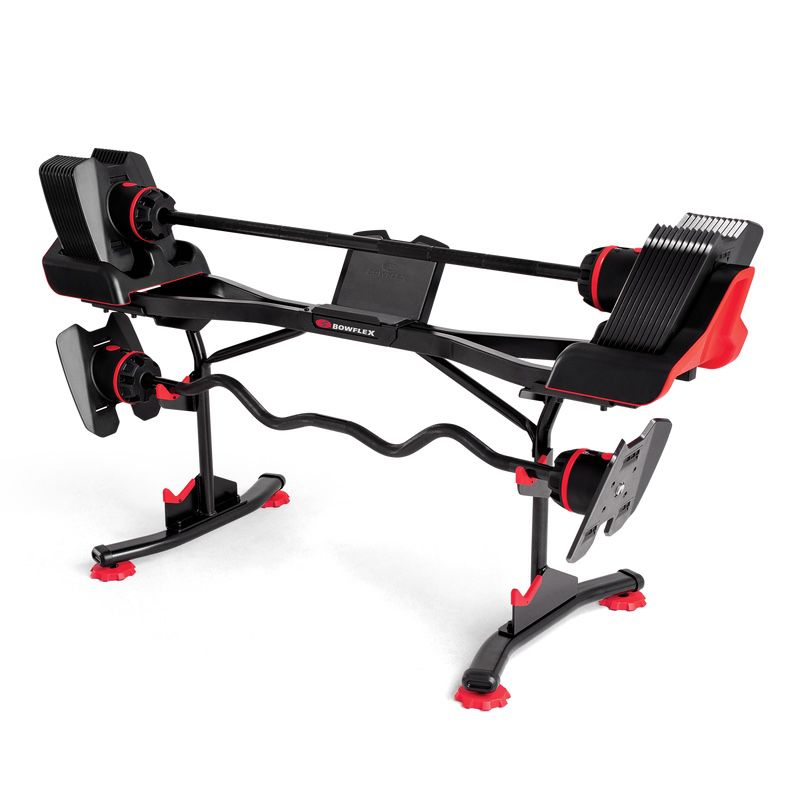BowFlex - SelectTech 2080 Barbell with Curl Bar and Stand
