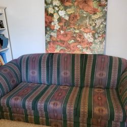 Southwestern Sofa Bed Couch..8ft Long..Good Condition!..Has Queen Size Foldout Bed Inside..Great Sofa!