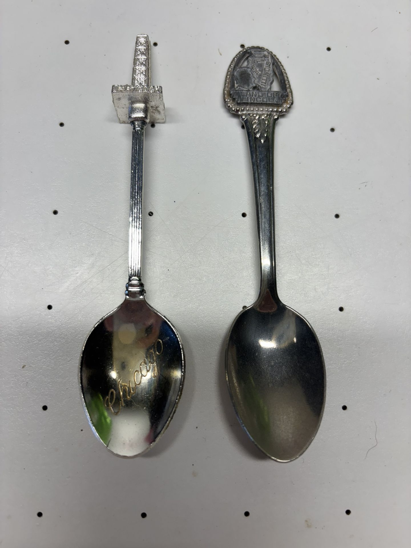 2 Illinois Souvenir Spoons