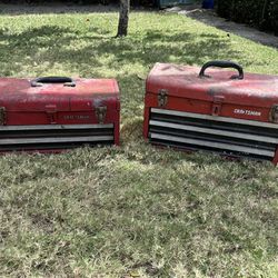 Two Old Craftsman Tool Boxes Chests