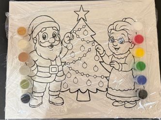 Christmas Paint Your Own Canvas Kit