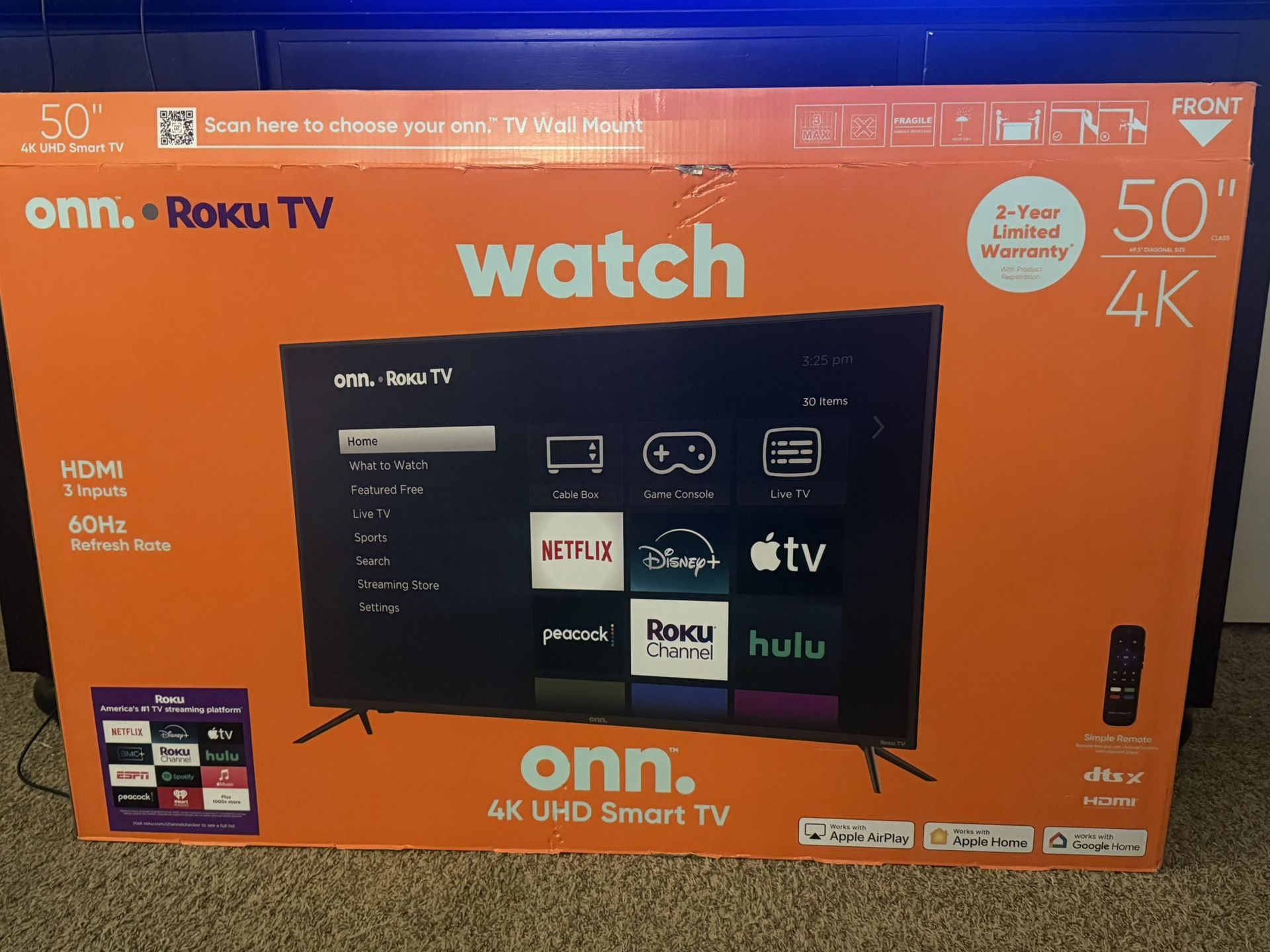 50" 4K UHD Smart Roku TV