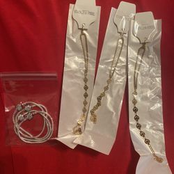 #4 silver 925 charms bracelets and #3 Stainless steel happy face bracelets