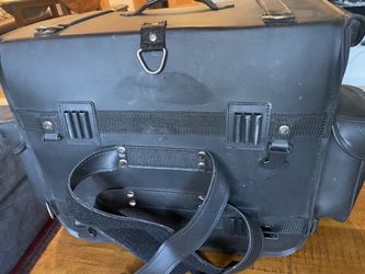 Leather motorcycle bag