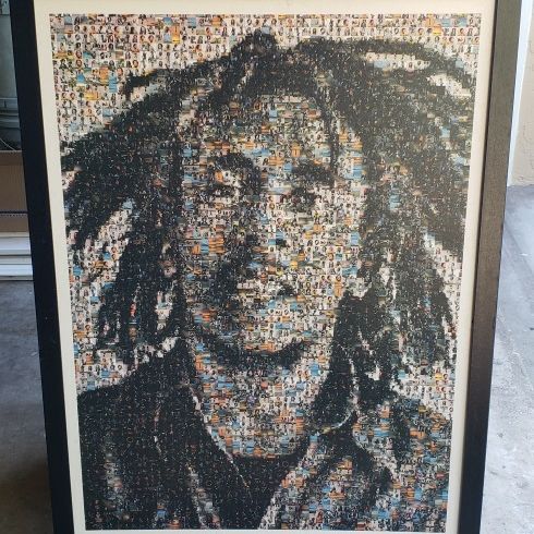 Bob Marley Photomosaic Poster By Robert Silvers for Sale in