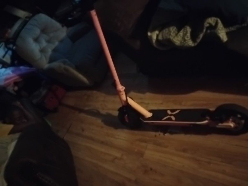 It's A Short Girl A Pink Legend Scooter
