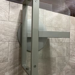 IKEA Tv Stand Good Condition Glass Shelves Metal Frame