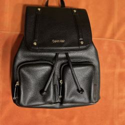 Calvin Klein backpack Black Color women leather 