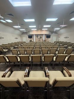 190 Banquet Chairs, Metal, stackable, padded $1500  OBO
