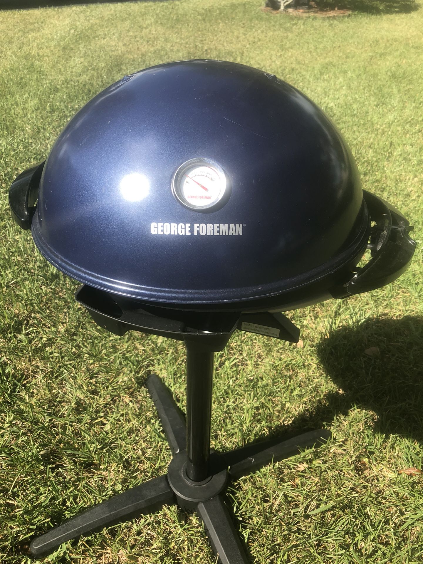 George Foreman Indoor Outdoor Electric BBQ Grill with Cover