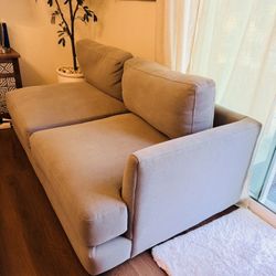 West Elm Couch Loveseat Sofa Gray Frost