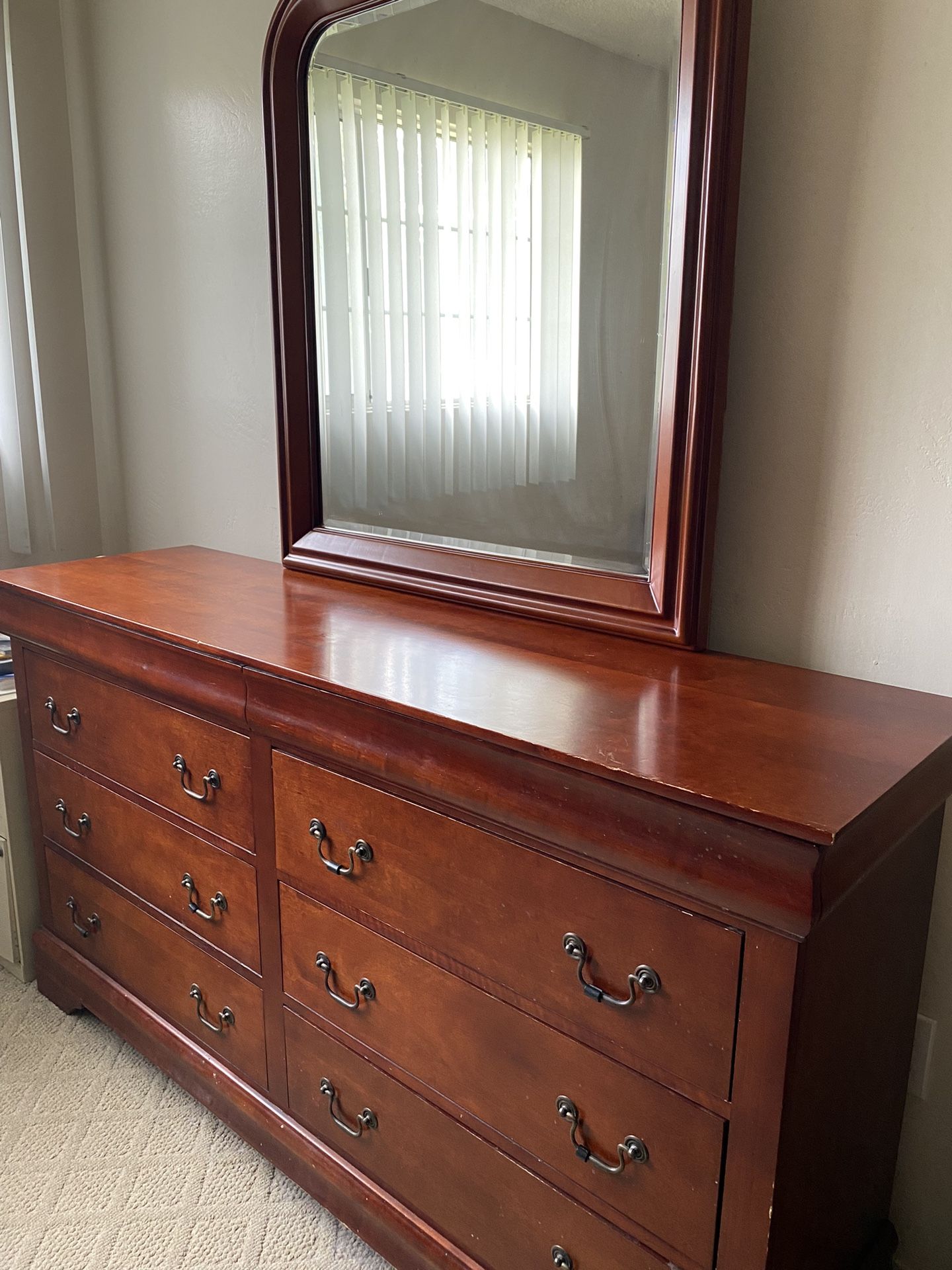 Bedroom Dresser with mirror, 2 nightstand dressers and tall Dresser for