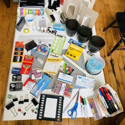 Stationary. Myriad! Some vintage, some new. Calendar Holders; Staplers; Documents/Envelopes Dividers; Pencil Sharpeners; Discs; Pencils; Different ink