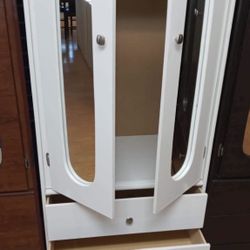 Tall Closet White With Mirror 
