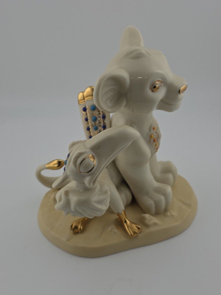 Lenox Disney Lion King Simba & Zazu Porcelain Figurine with 24K Gold Accents