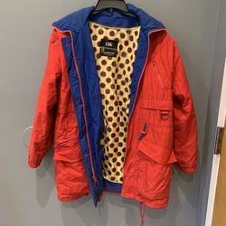 Vintage London Fog Jacket Windbreaker Men Size Large Regular Colorblock Full Zip