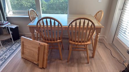 Dining Table-Glass and Chairs