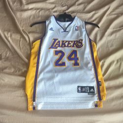 White/Gold Lakers Kobe Bryant Jersey 