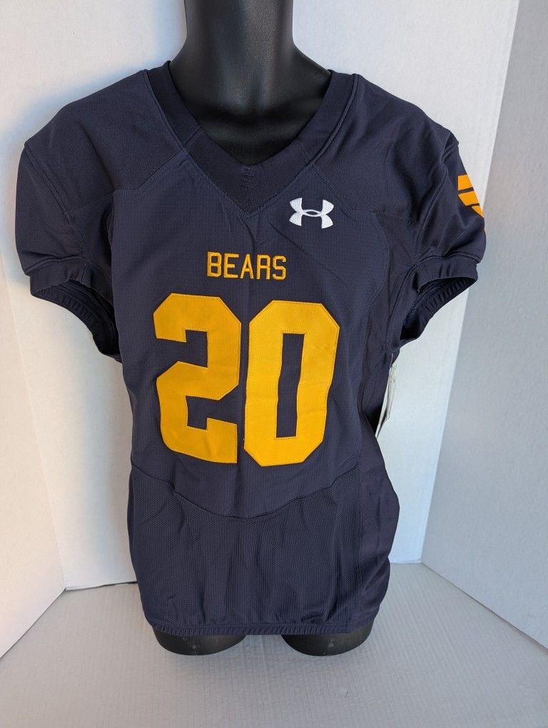 Navy Blue and Gold Football Jersey, Men's, Large