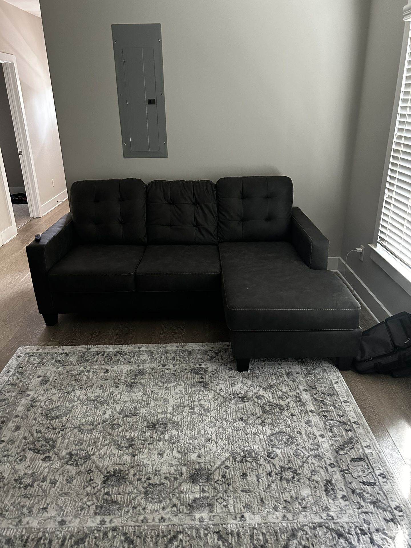 Charcoal Grey Couch 