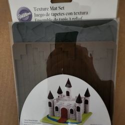 Texture silicone mat set for decorating cakes and treats 