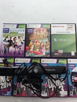 Microsoft 1473 Xbox 360 Kinect Sensor Bar Only, 7 Game's  Microsoft