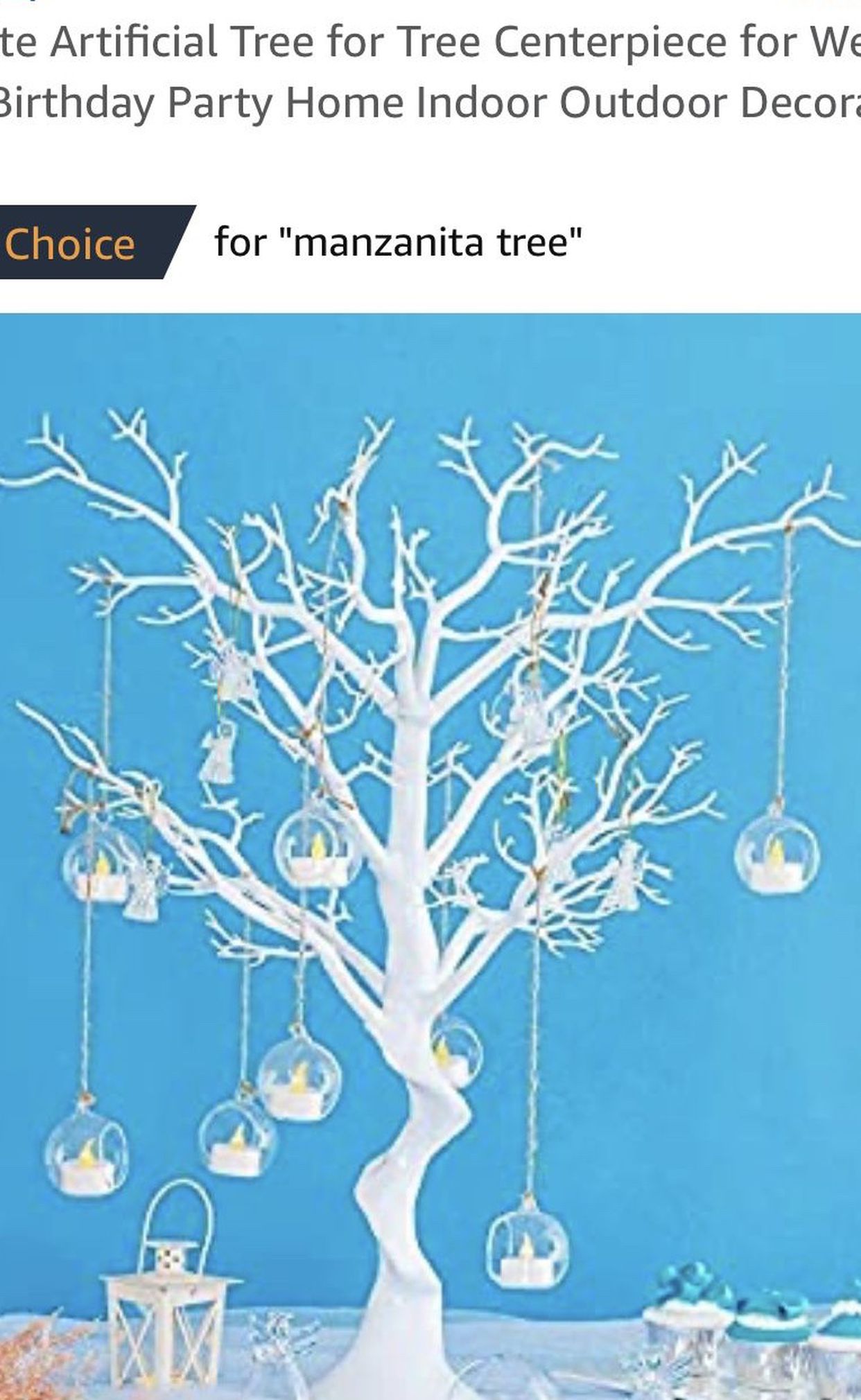 White Artificial Tree for Tree Centerpiece