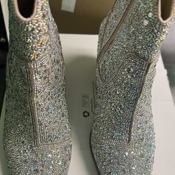 Women Rhinestone Boots Size 9