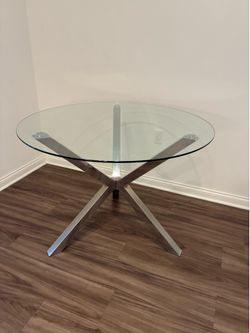 Glass dining table