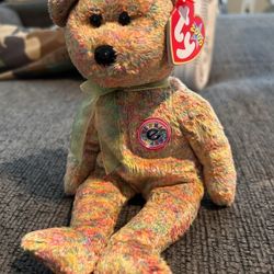 Ty Beanie Baby Speckles - MWMT (Bear Internet Exclusive 2000)
