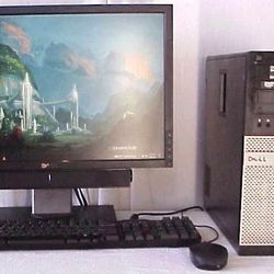 Dell 9020 i7 8 cores, 22"LCD, Dell sound bar, New Windows 11/Office 2021 Full Suite, 14GB ram 120 SSD + 500GB HD