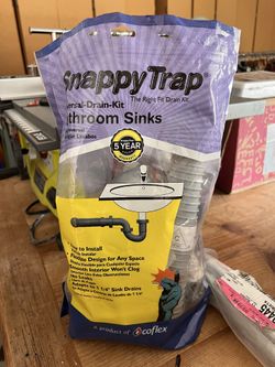 Universal drain kit. Bathroom sink.