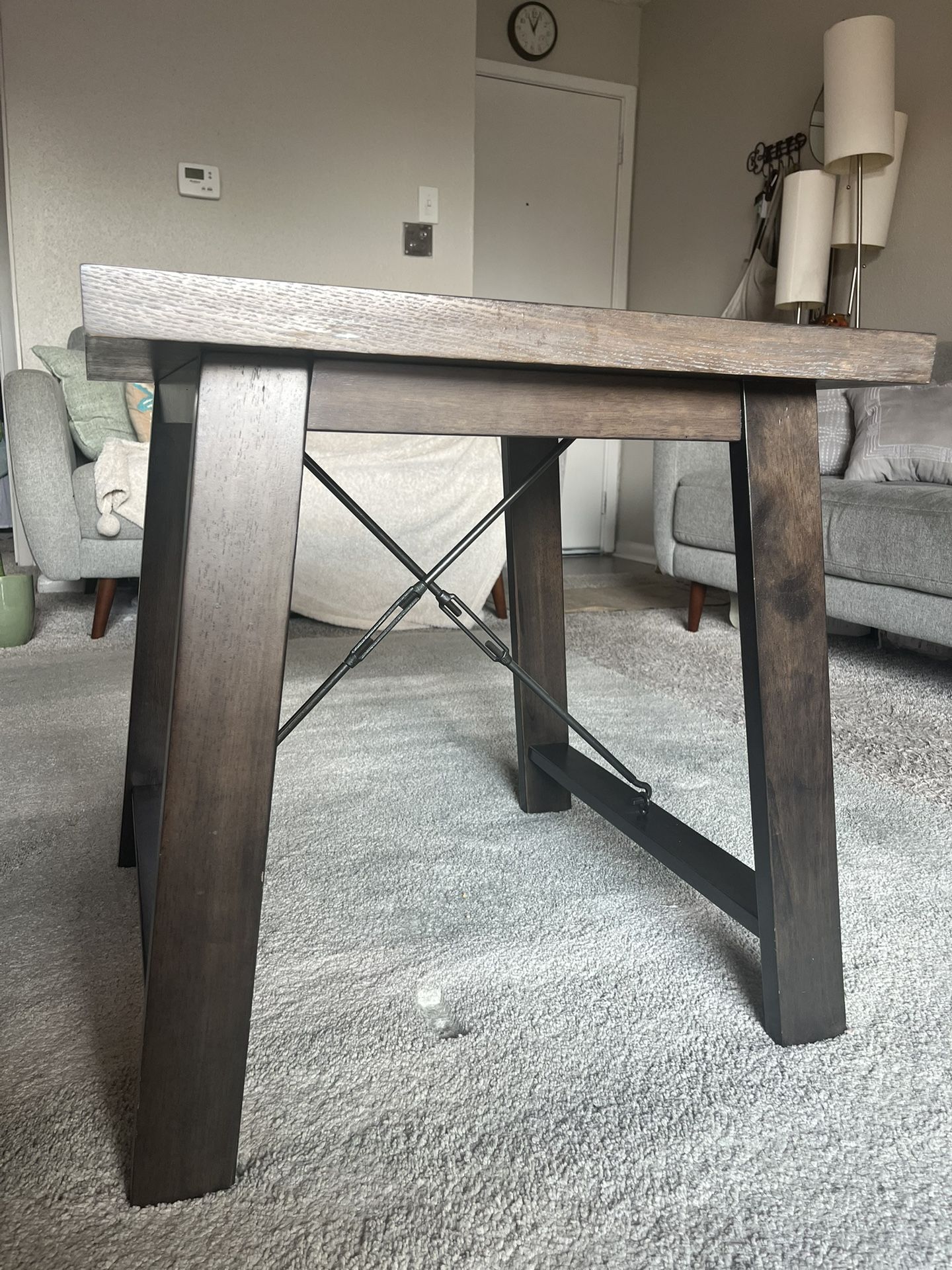 Rustic Dark Oak End Table