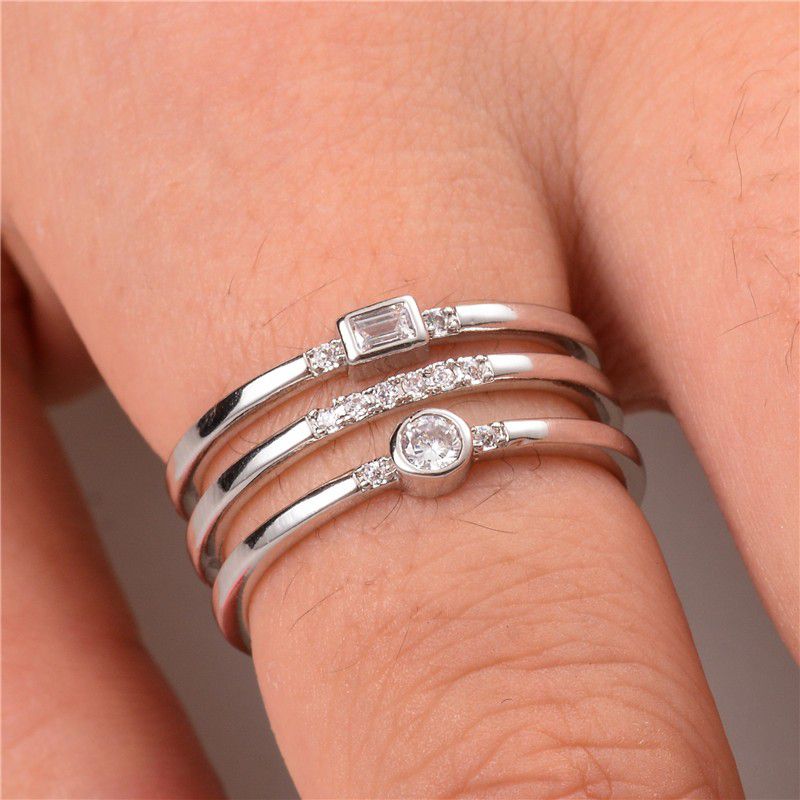 "New Luxury Korean Jewelry Party Unusual Finger Silver Ring for Women, VIP584
  
