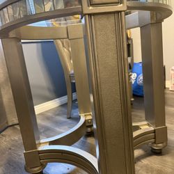 Dining Table, Glass And 4 Chairs 