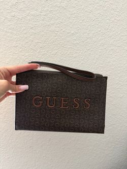 GUESS Rodney Logo Wristlet Clutch SV792664 Brown