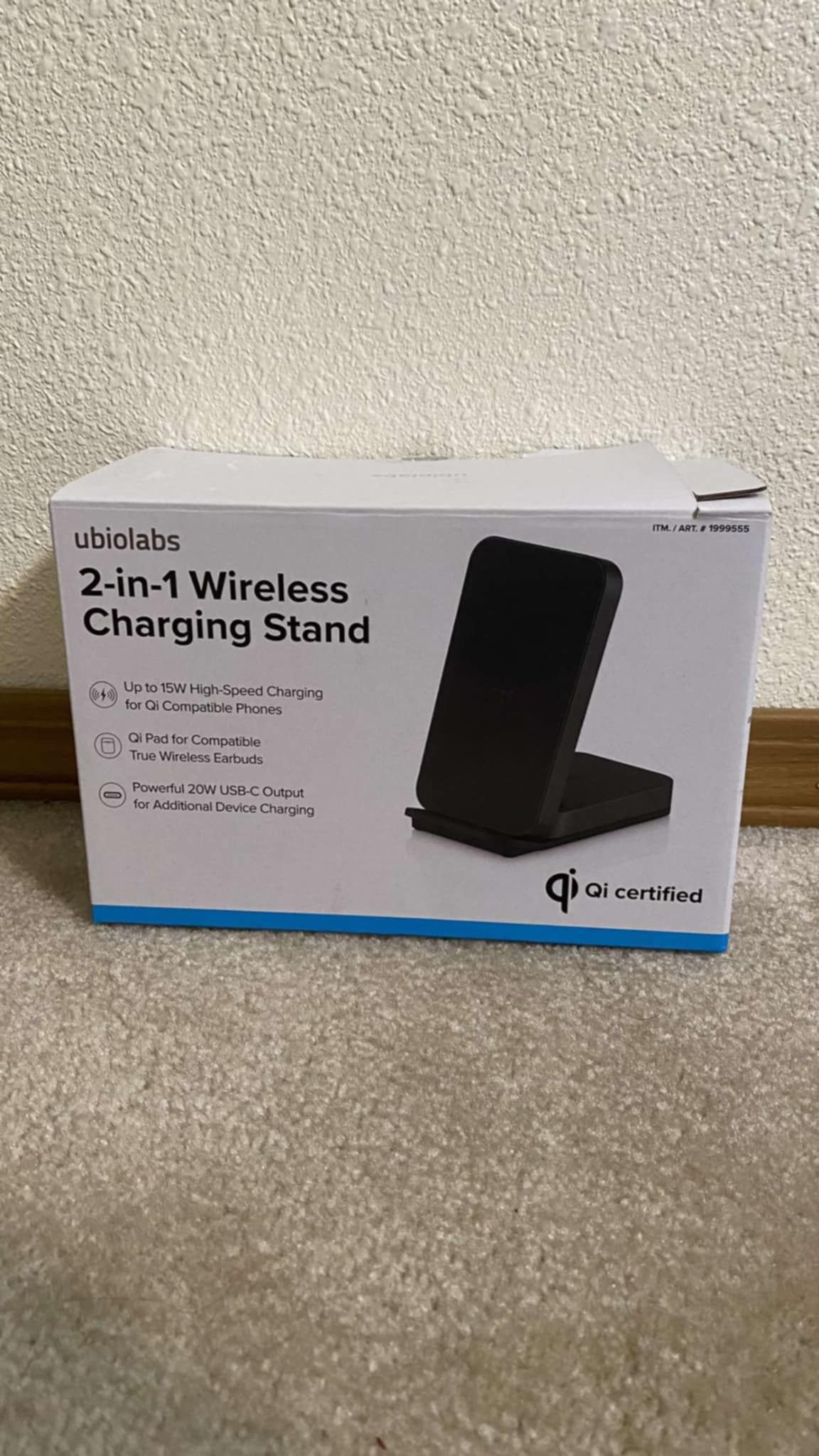 Ubio Labs 2-in-1 Wireless Charging Stand