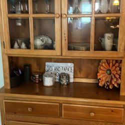 Dining Table And 4 Chairs And China. Cabinet