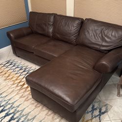 Arhaus Leather Couch